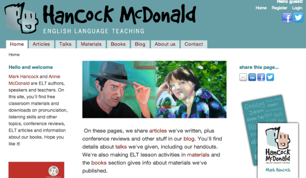 Screenshot of Hancock McDonald English Language Teaching